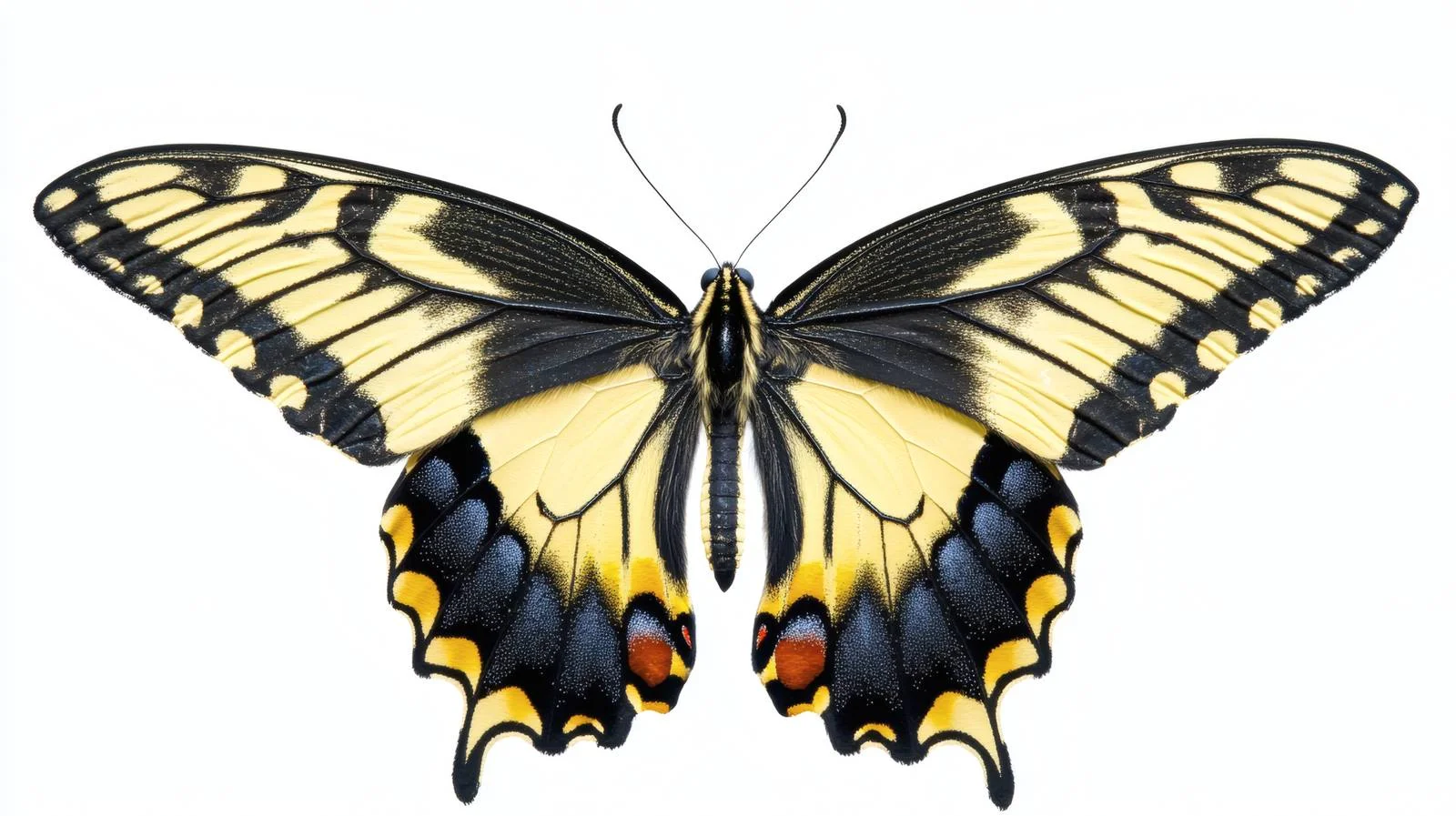 Exquisite Swallowtail Butterfly on White Background — free download from Dotvec