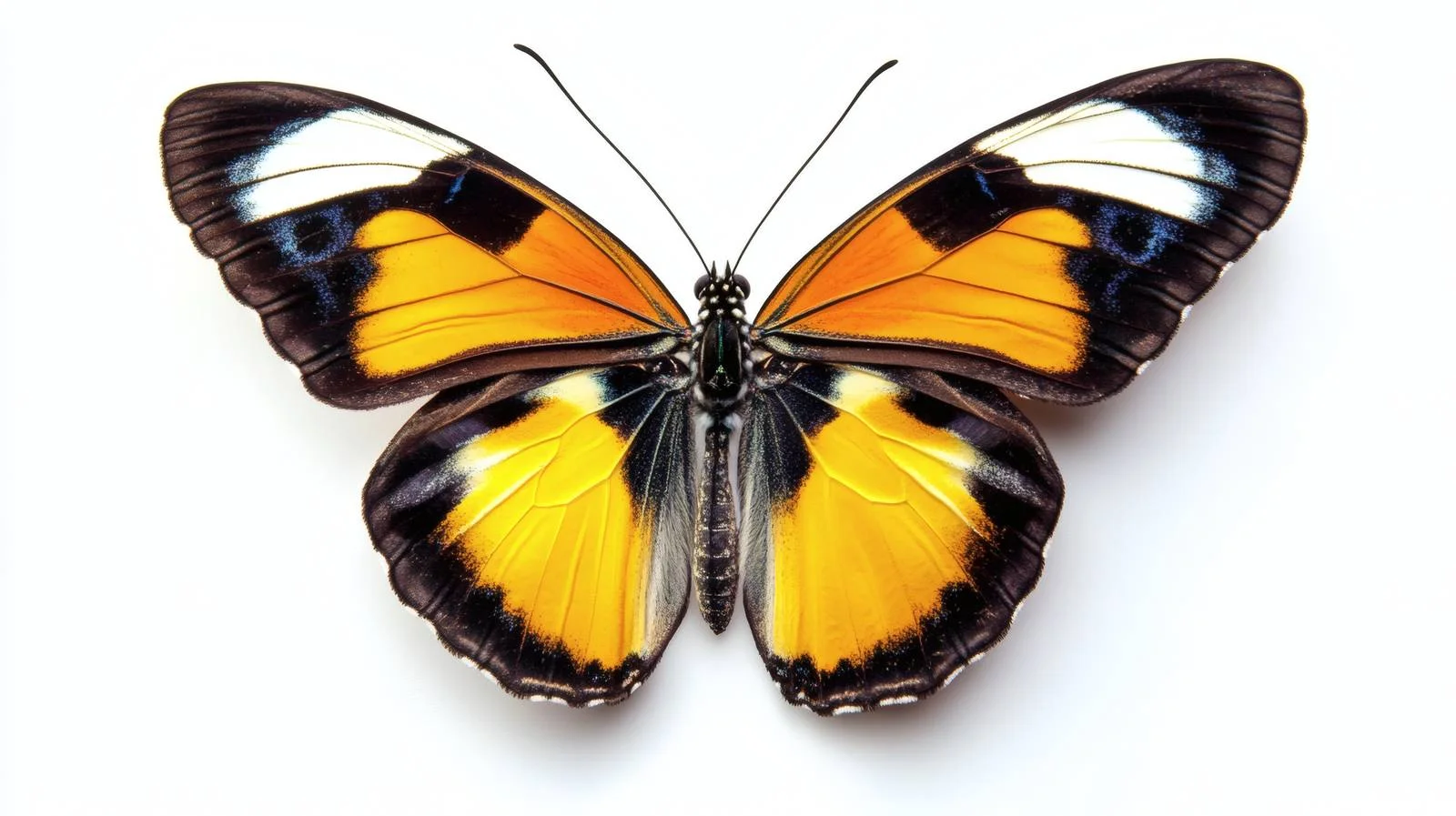 Exquisite Tropical Butterfly on White Background — free download from Dotvec