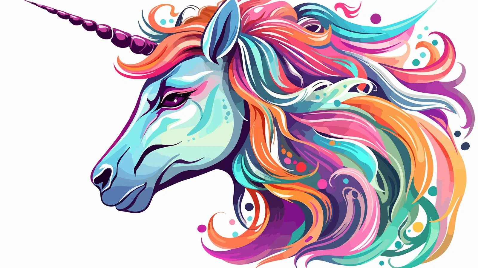 Majestic Unicorn Card Design Element — free download from Dotvec