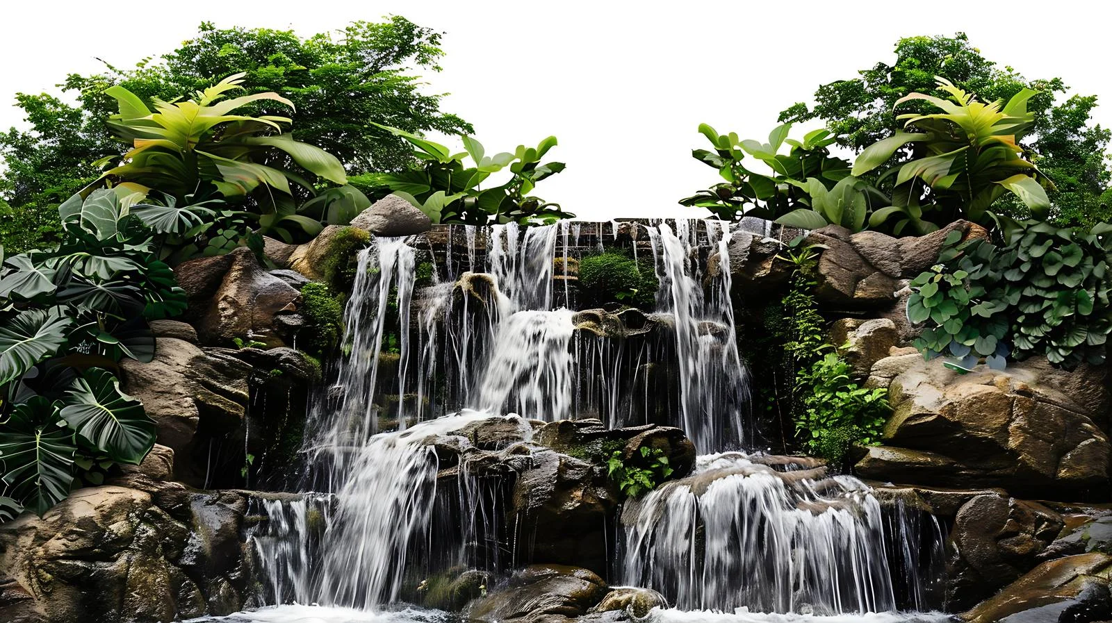 Serene Waterfall in Isolated Forest Setting — free download from Dotvec