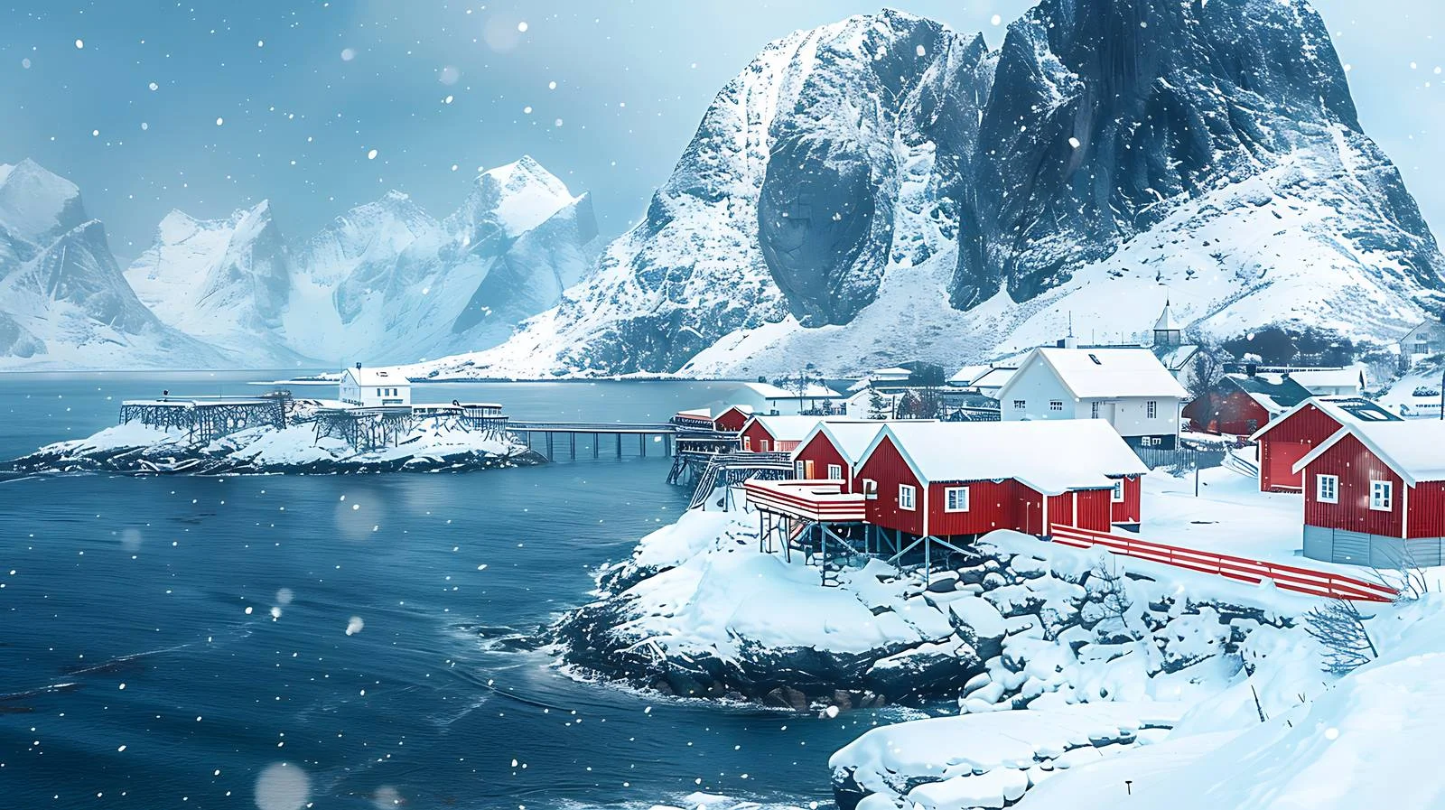 Captivating Winter Scenery of Lofoten Islands — free download from Dotvec