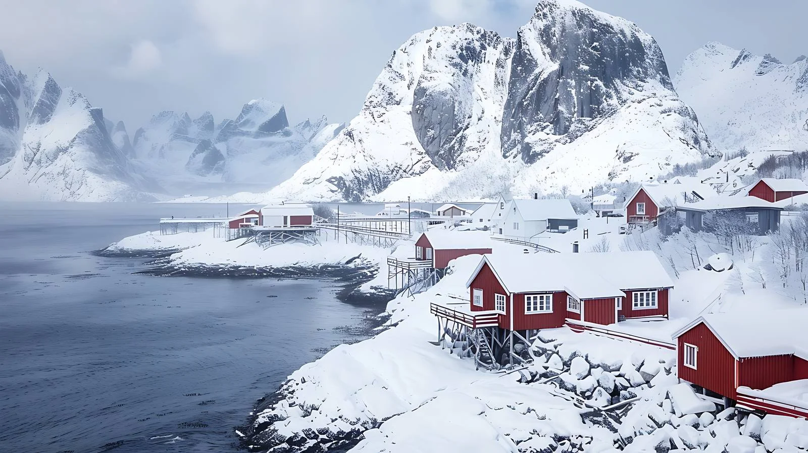 Scenic Winter Views of Lofoten Islands — free download from Dotvec