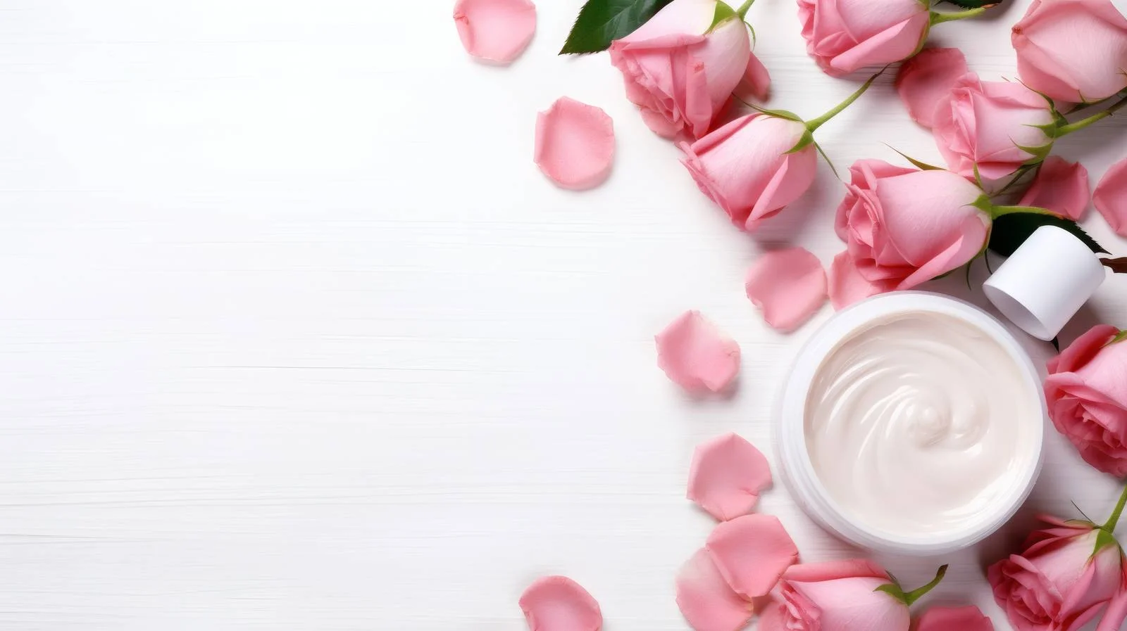 Elegant Beauty Essentials and Rose Bouquet — free download from Dotvec