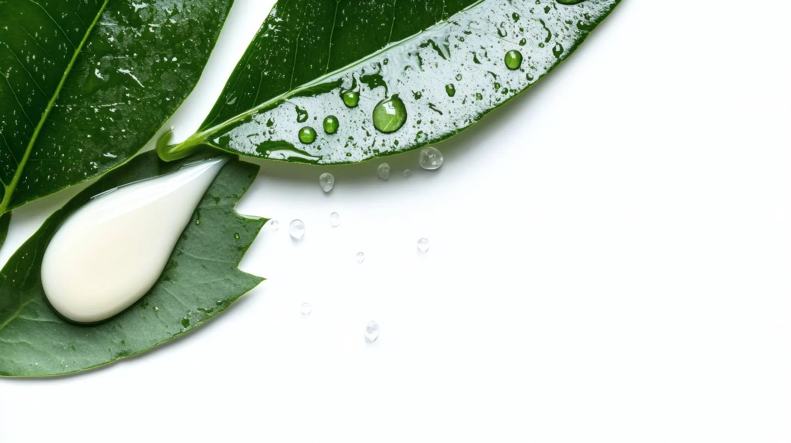 Elegant Beauty Cream on Green Leaf — free download from Dotvec