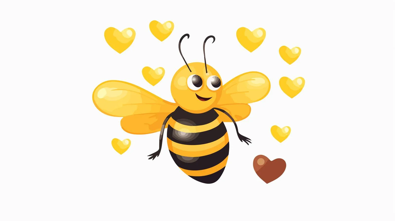 Heart-Shaped Bee Flight — free download from Dotvec