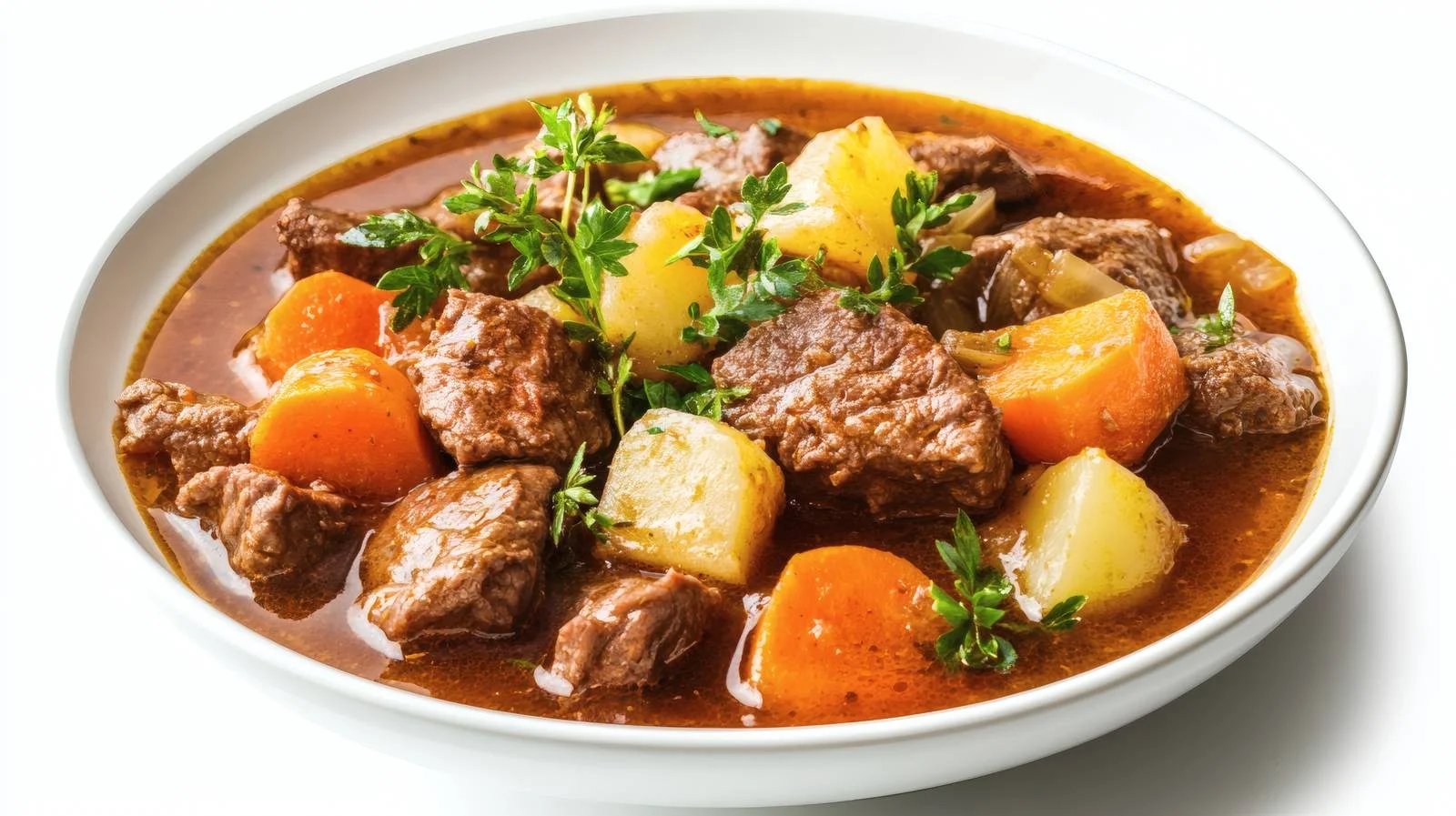 Savory Beef Stew on White Background — free download from Dotvec