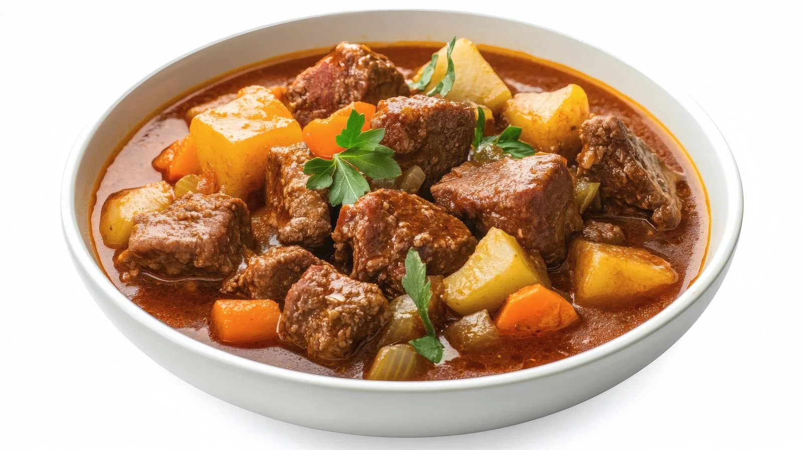 Savory Beef Stew on White Background — free download from Dotvec
