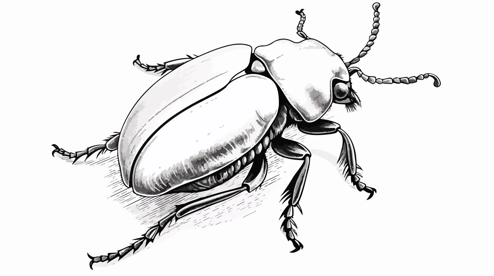 Hand-Drawn Beetle Insect Sketch — free download from Dotvec