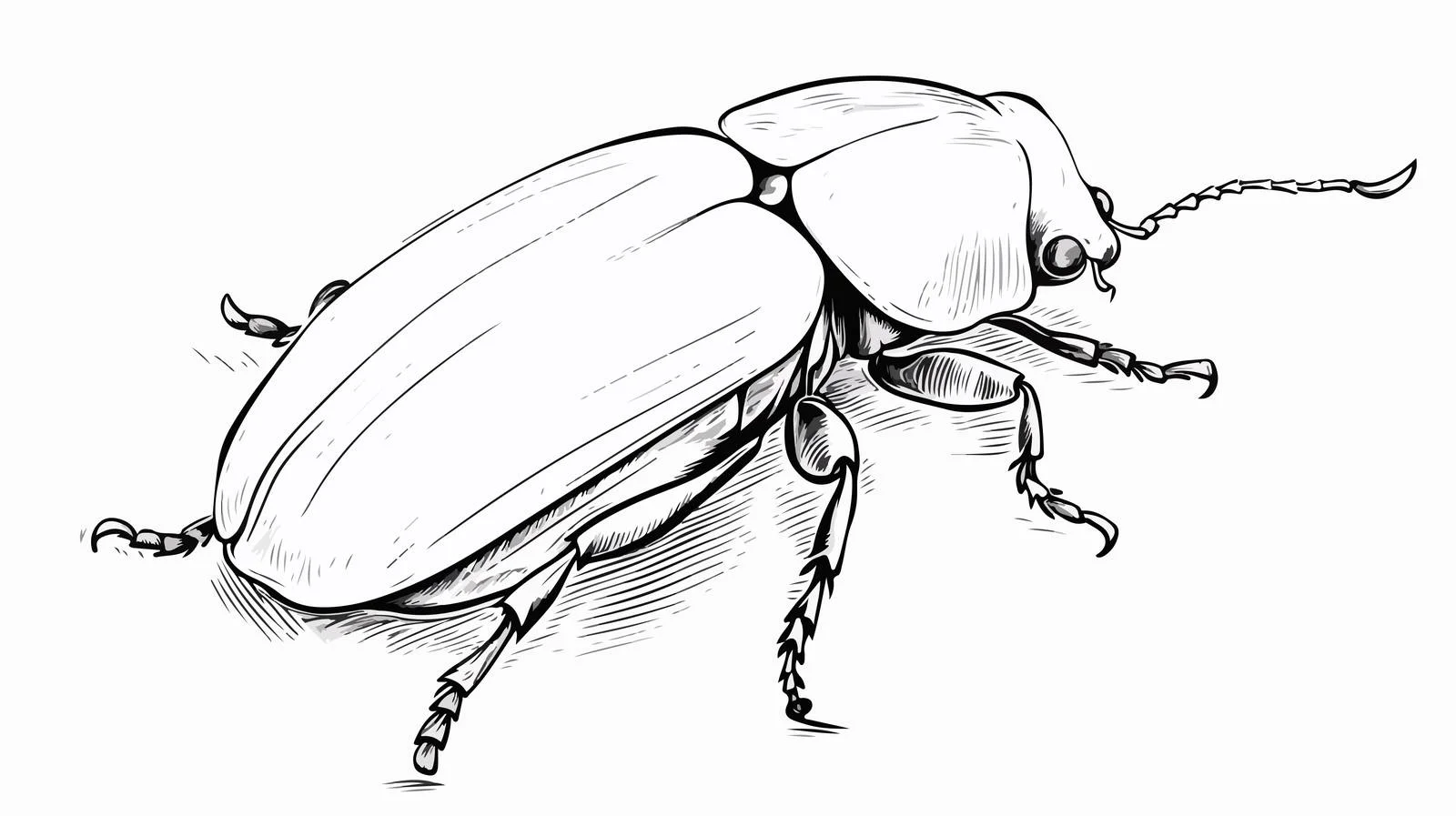 Hand-drawn Beetle Insect Vector Illustration — free download from Dotvec