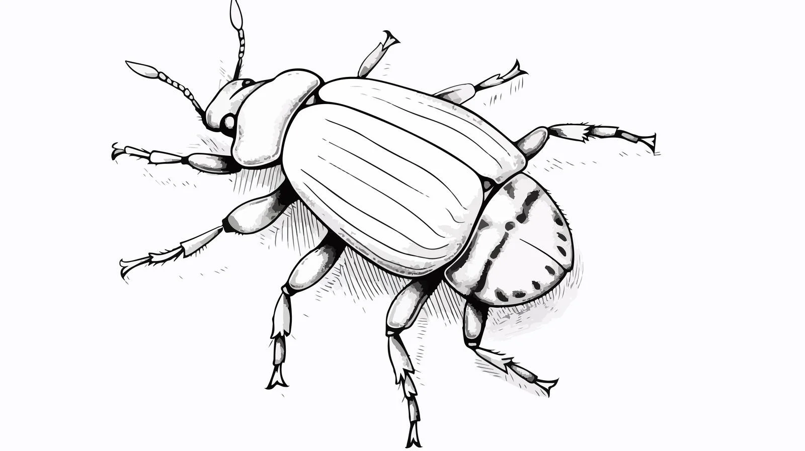 Hand-drawn Beetle Insect Vector Sketch — free download from Dotvec