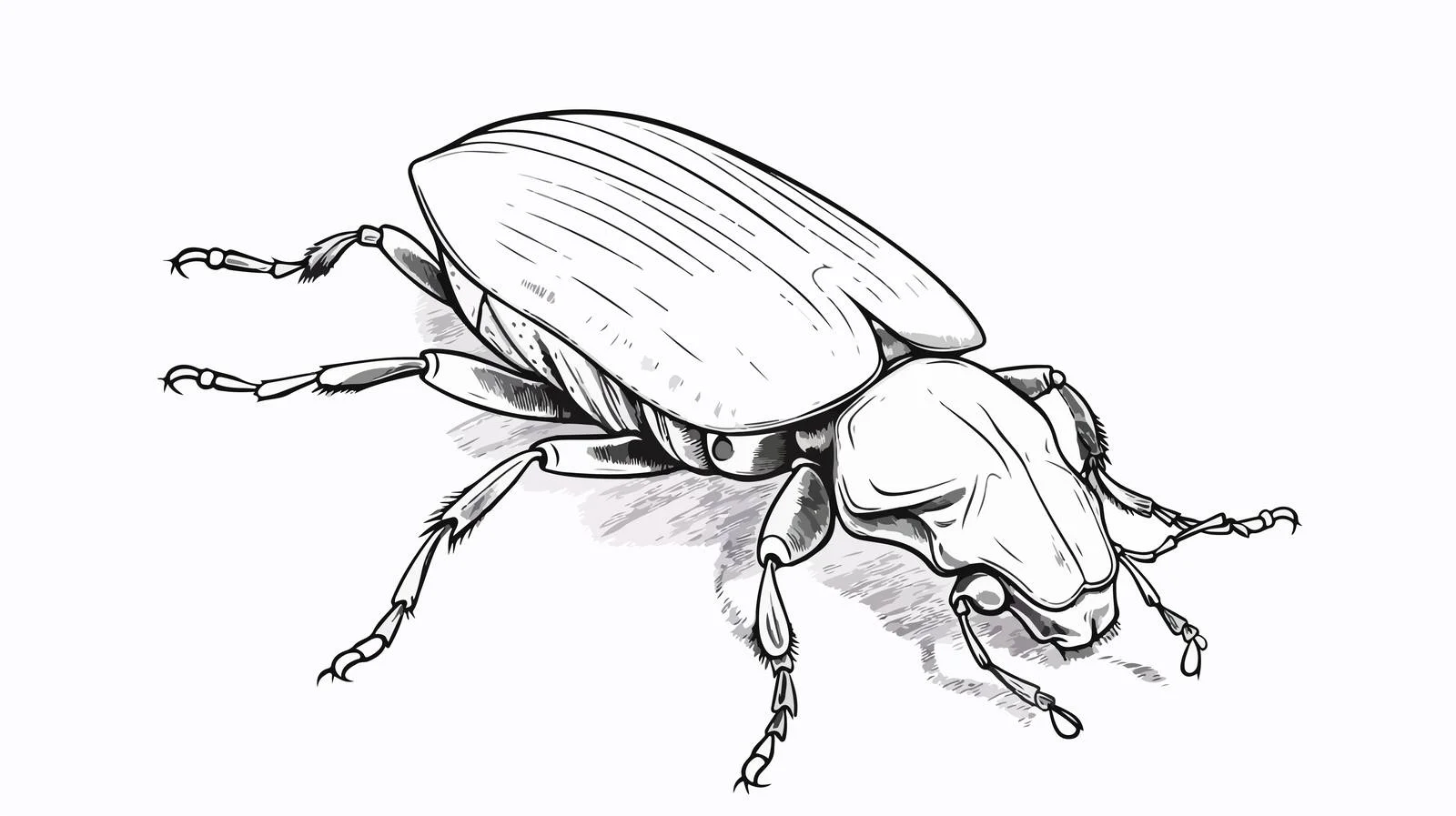 Hand-Drawn Beetle Insect Sketch Vector Illustration — free download from Dotvec