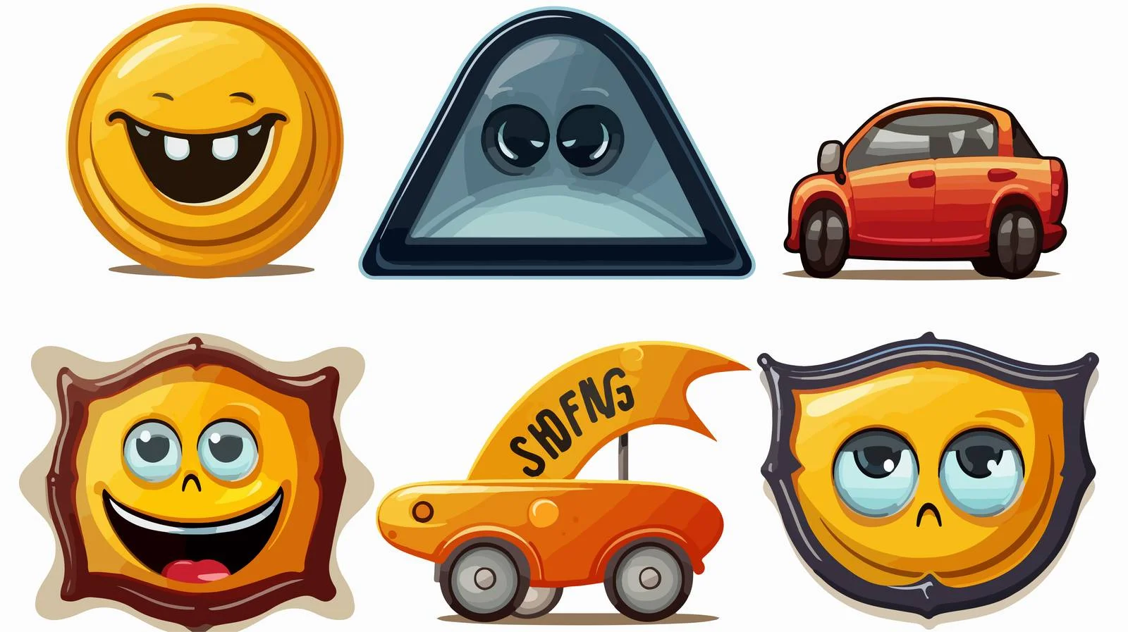 Road Bump Caution Sign Vector Illustration — free download from Dotvec