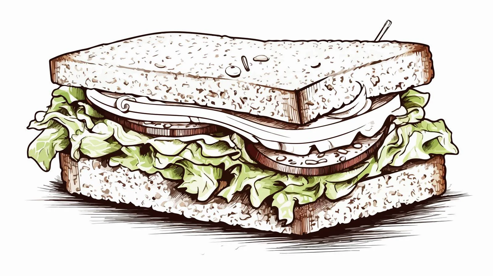 Hand-Drawn Double Sandwich Sketch — free download from Dotvec