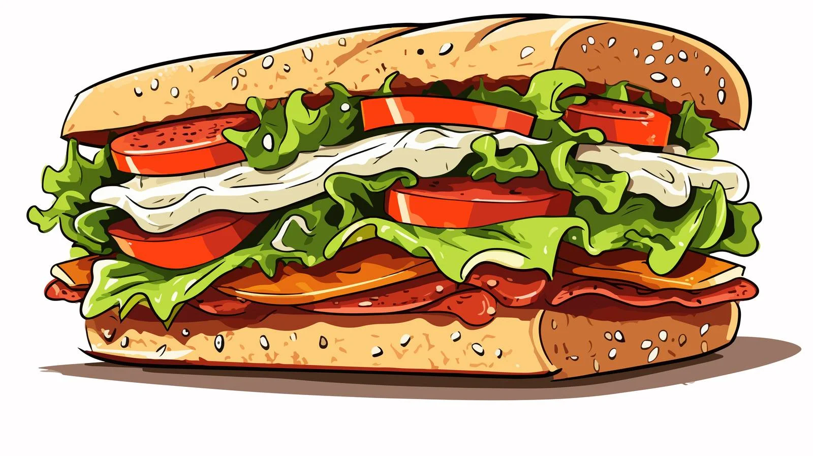 Gourmet Sandwich Sketch — free download from Dotvec