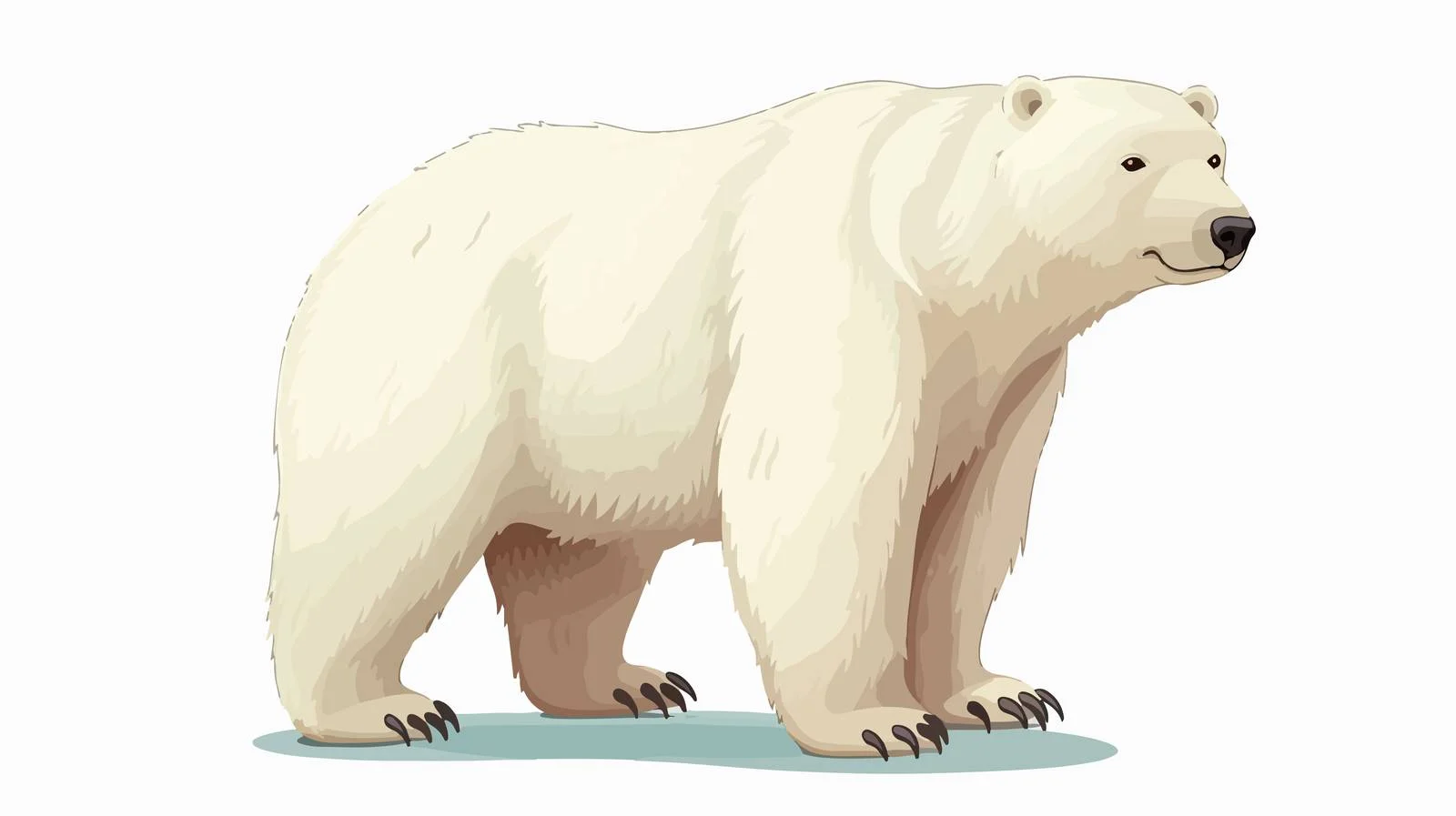 Majestic Polar Bear on White Background — free download from Dotvec