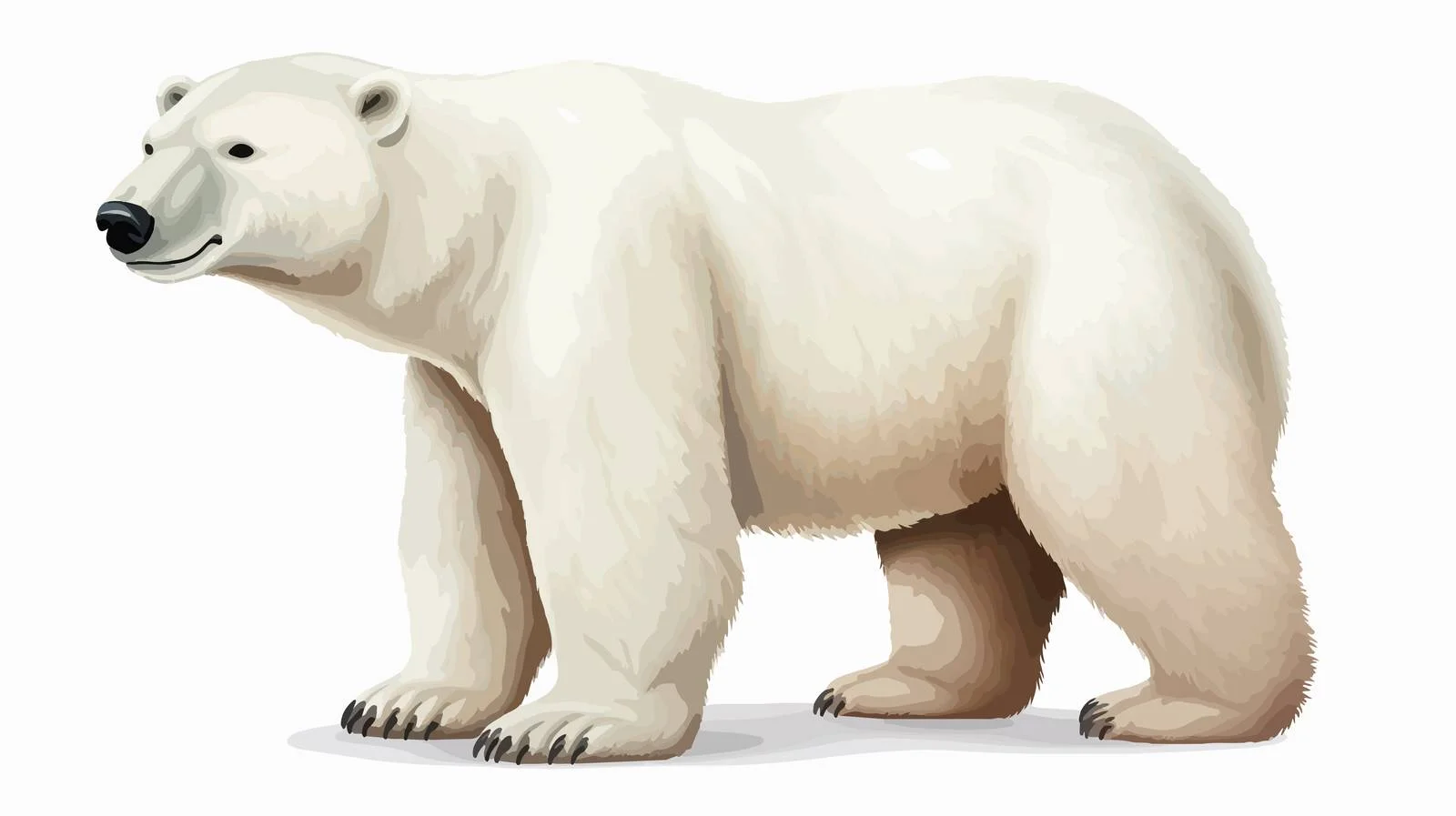 Majestic Polar Bear on White Background — free download from Dotvec