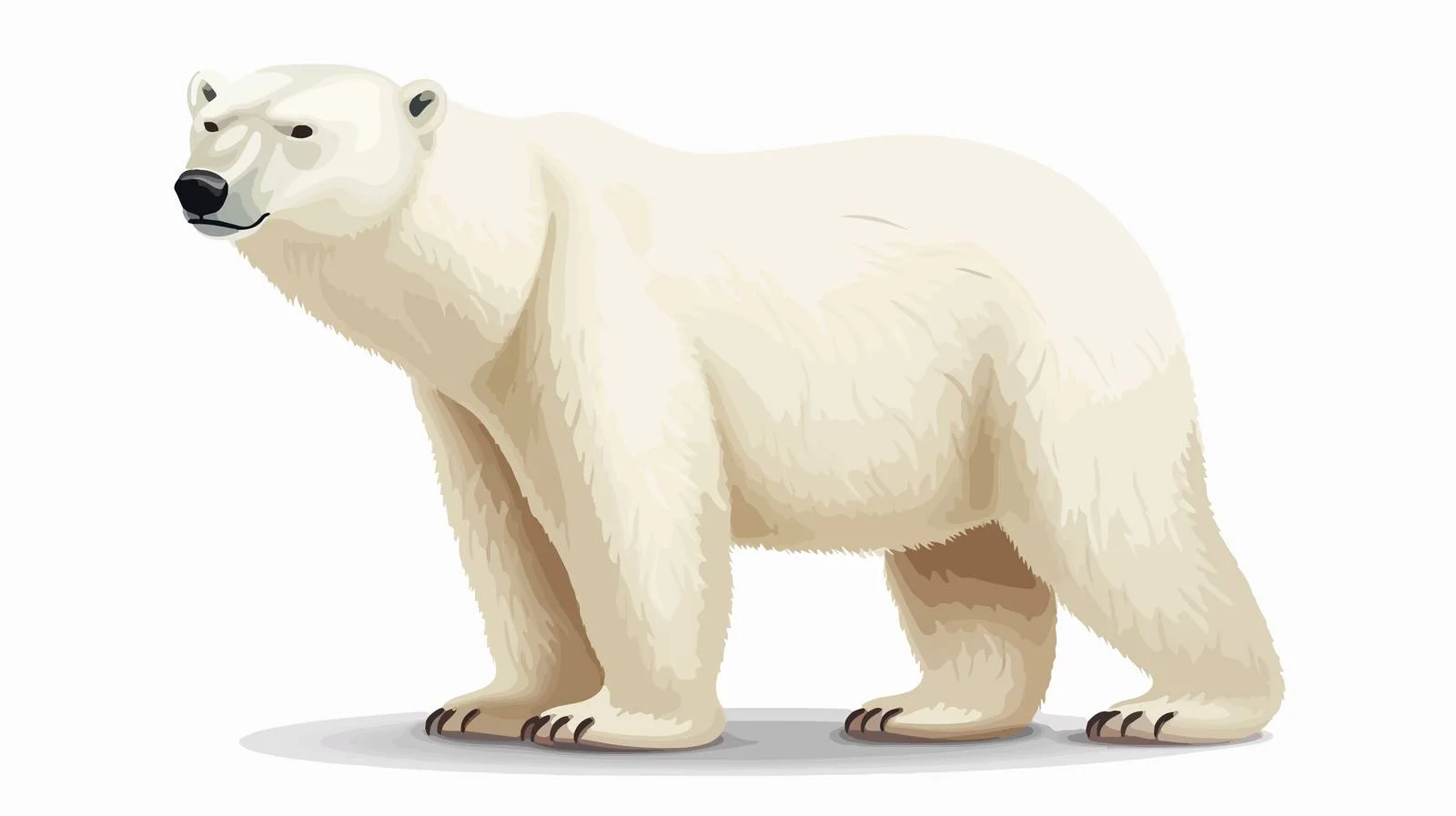 Majestic Polar Bear on White Background — free download from Dotvec