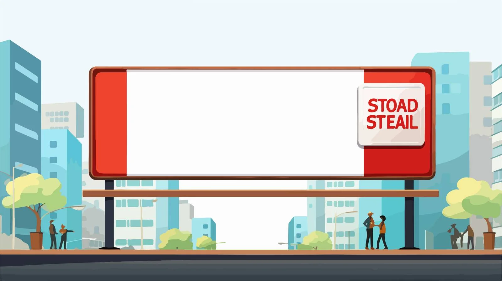 Social Distancing Billboard Alert — free download from Dotvec