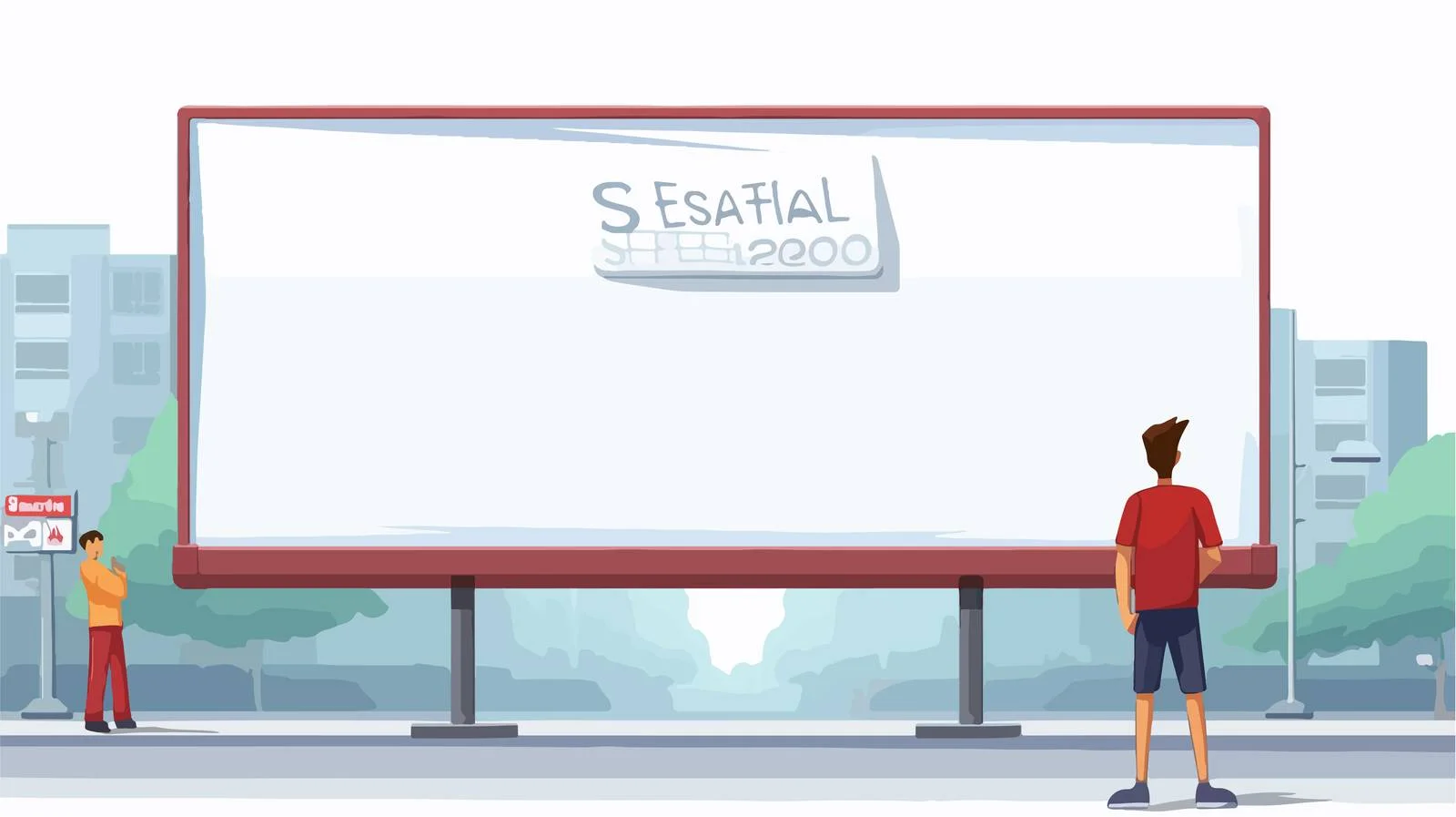 Social Distancing Billboard Alert — free download from Dotvec