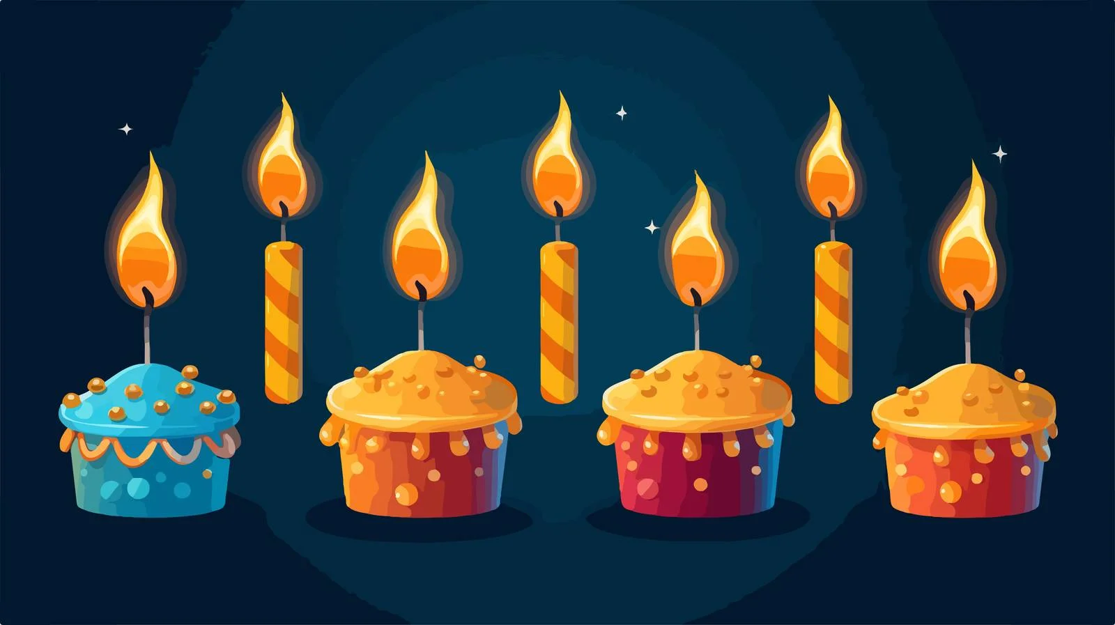 Number Candles for Embroidery — free download from Dotvec