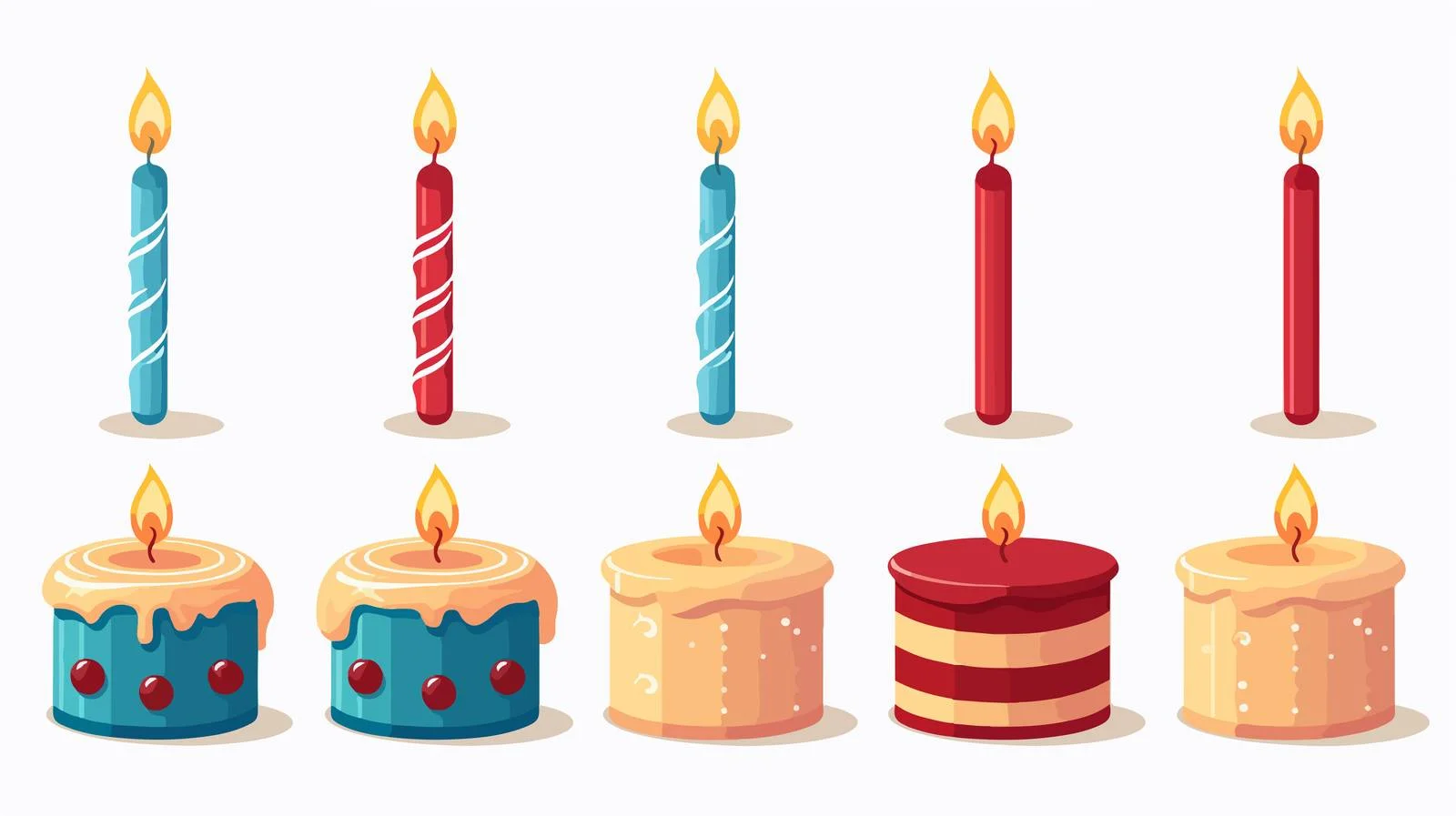 Birthday Candle Numbers Embroidery Vector — free download from Dotvec