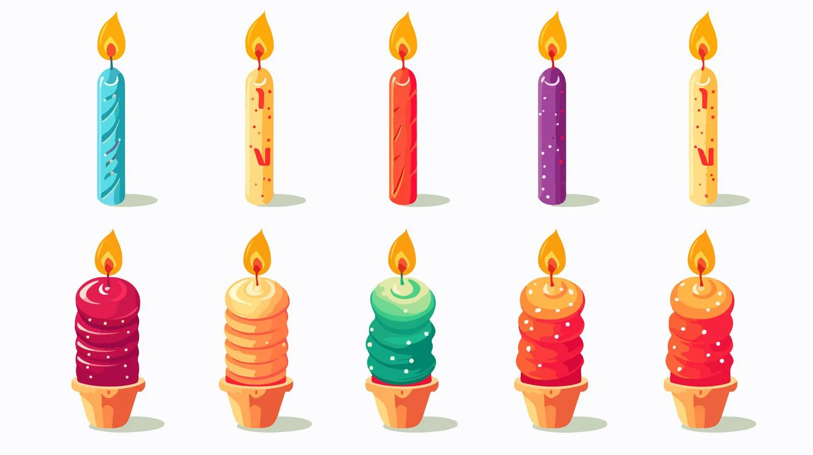 Birthday Candle Numbers Embroidery Design — free download from Dotvec