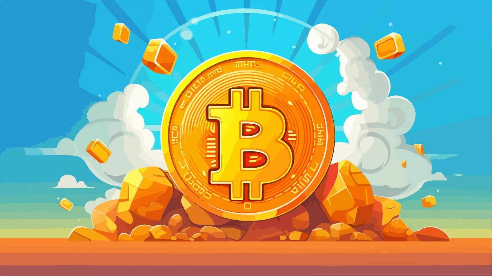 Bitcoin Symbol for Future World Money — free download from Dotvec