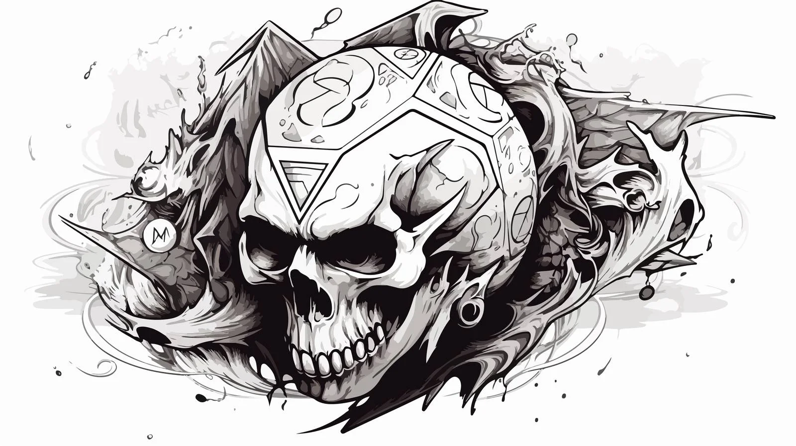 Black & White Tattoo Linework Style — free download from Dotvec