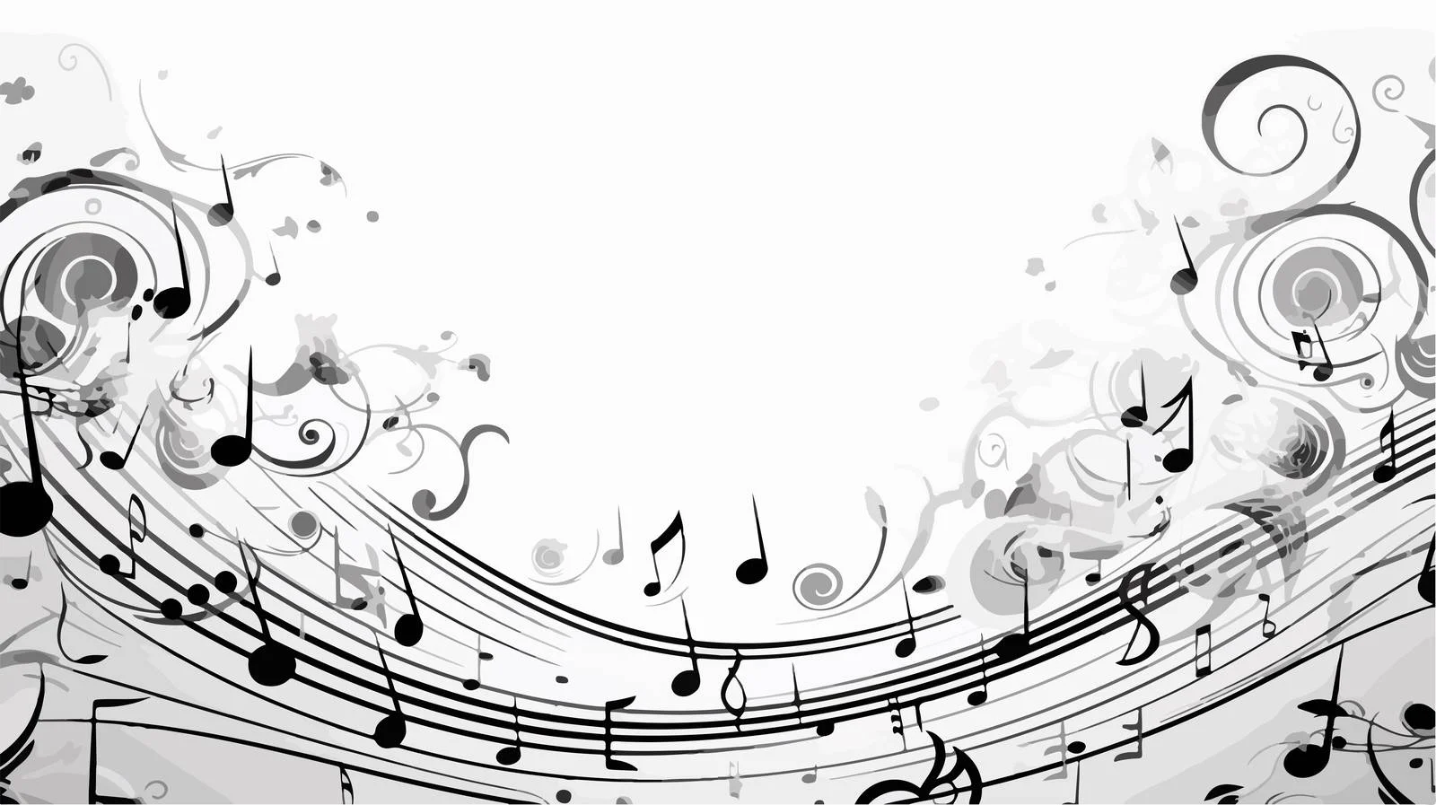 Music Notes Black White Background Graphic — free download from Dotvec
