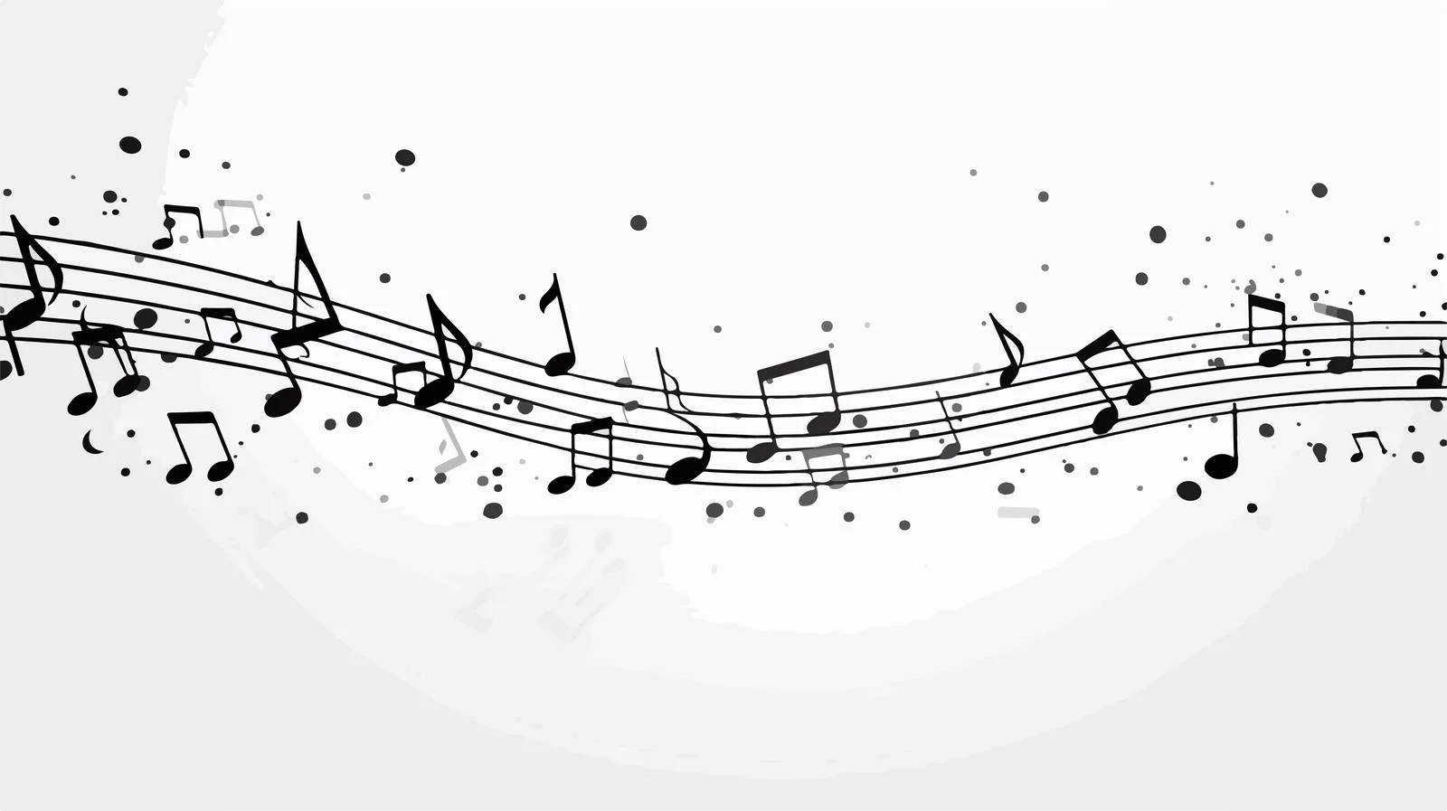 Monochrome Music Notes Background — free download from Dotvec