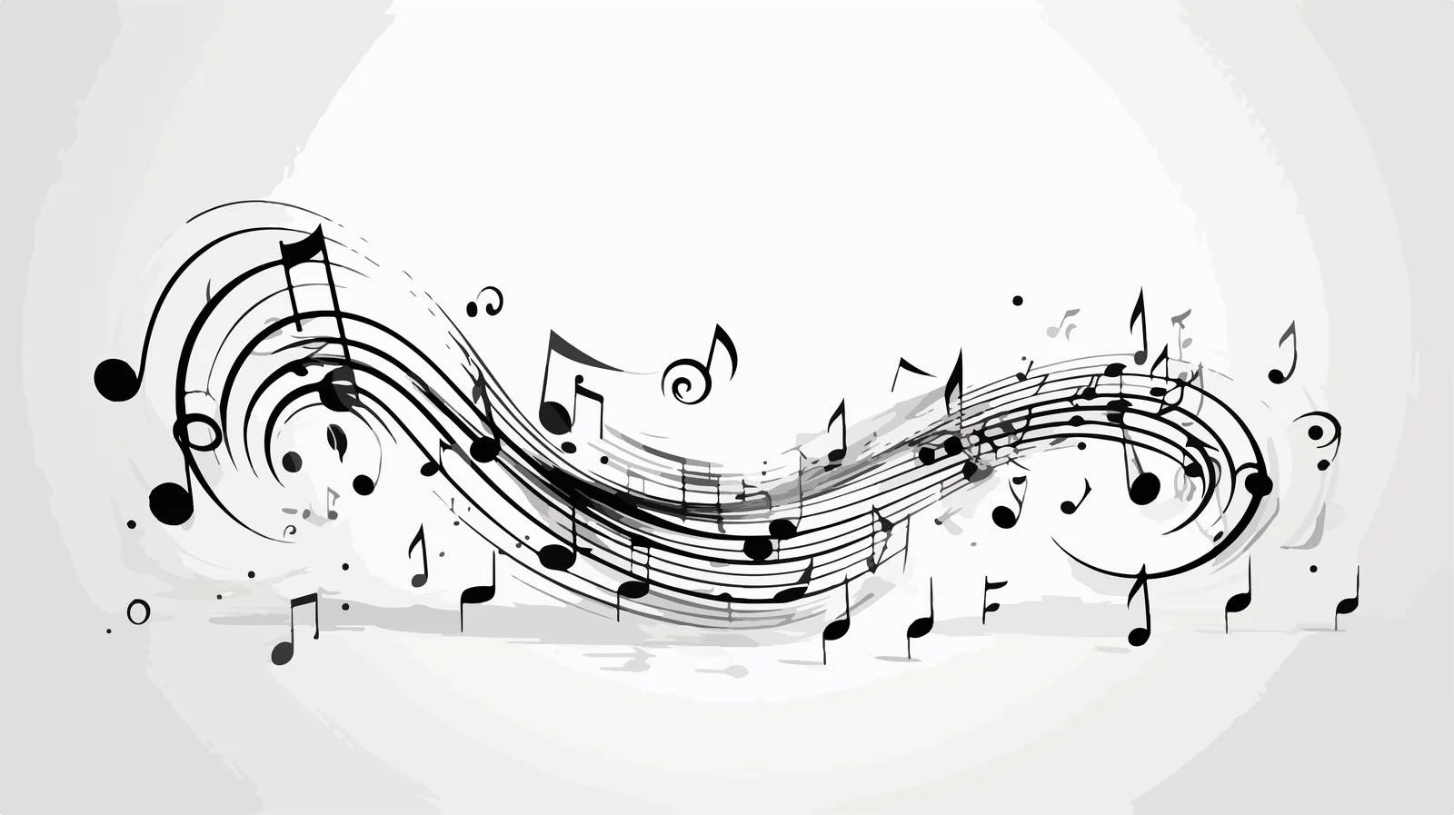 Monochrome Music Note Background Design — free download from Dotvec