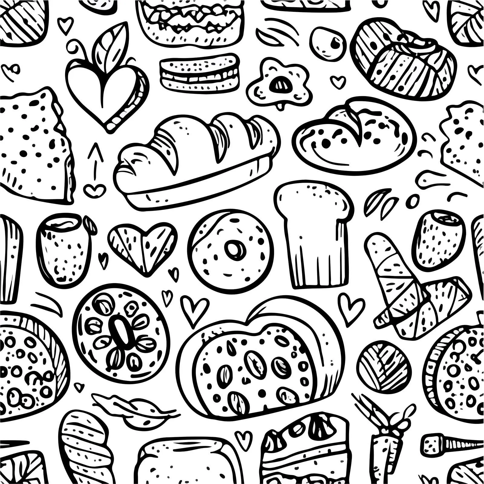 Bakery Delights Sketch — free download from Dotvec