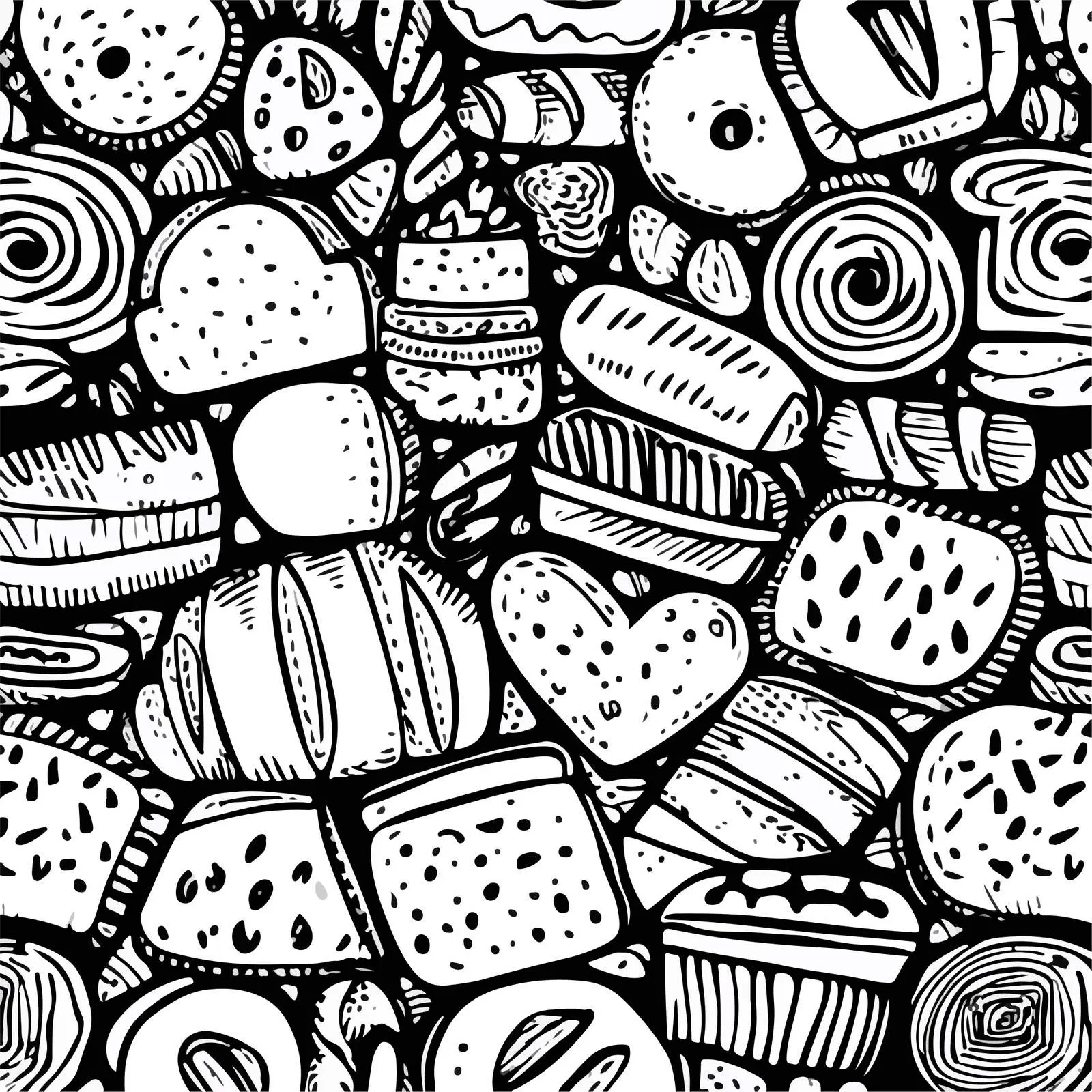 Bakery Doodle Line Art Collection — free download from Dotvec