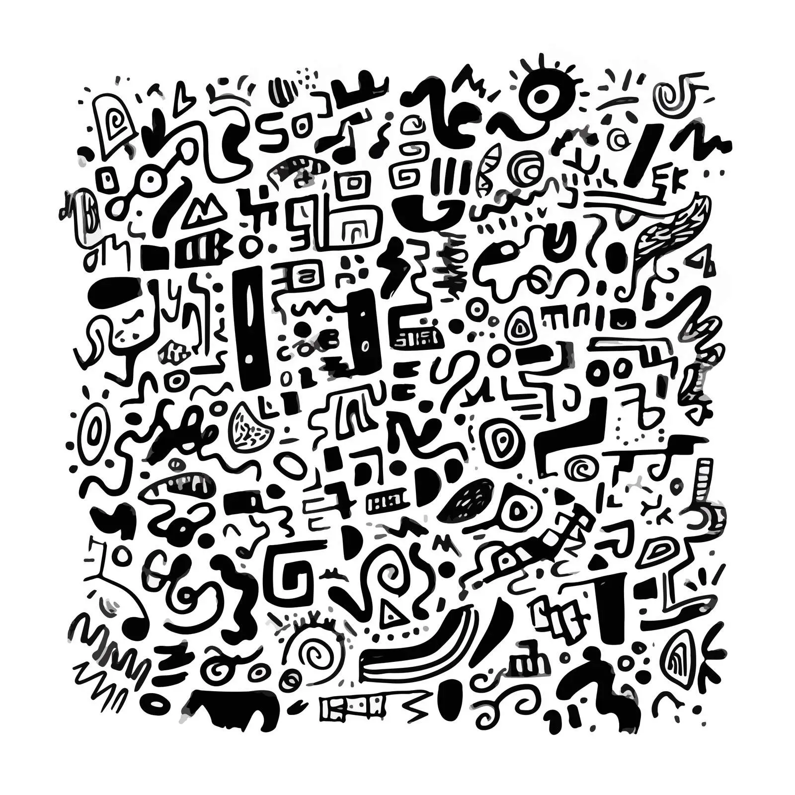 Abstract Scribbles Doodle Art — free download from Dotvec