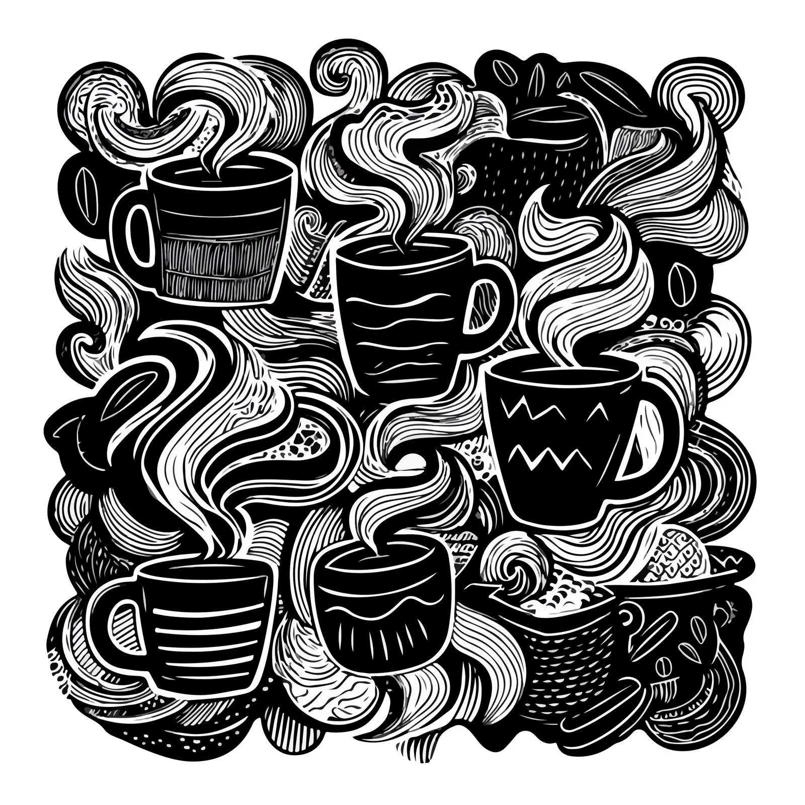 Coffee Mug Line Art Illustration — free download from Dotvec