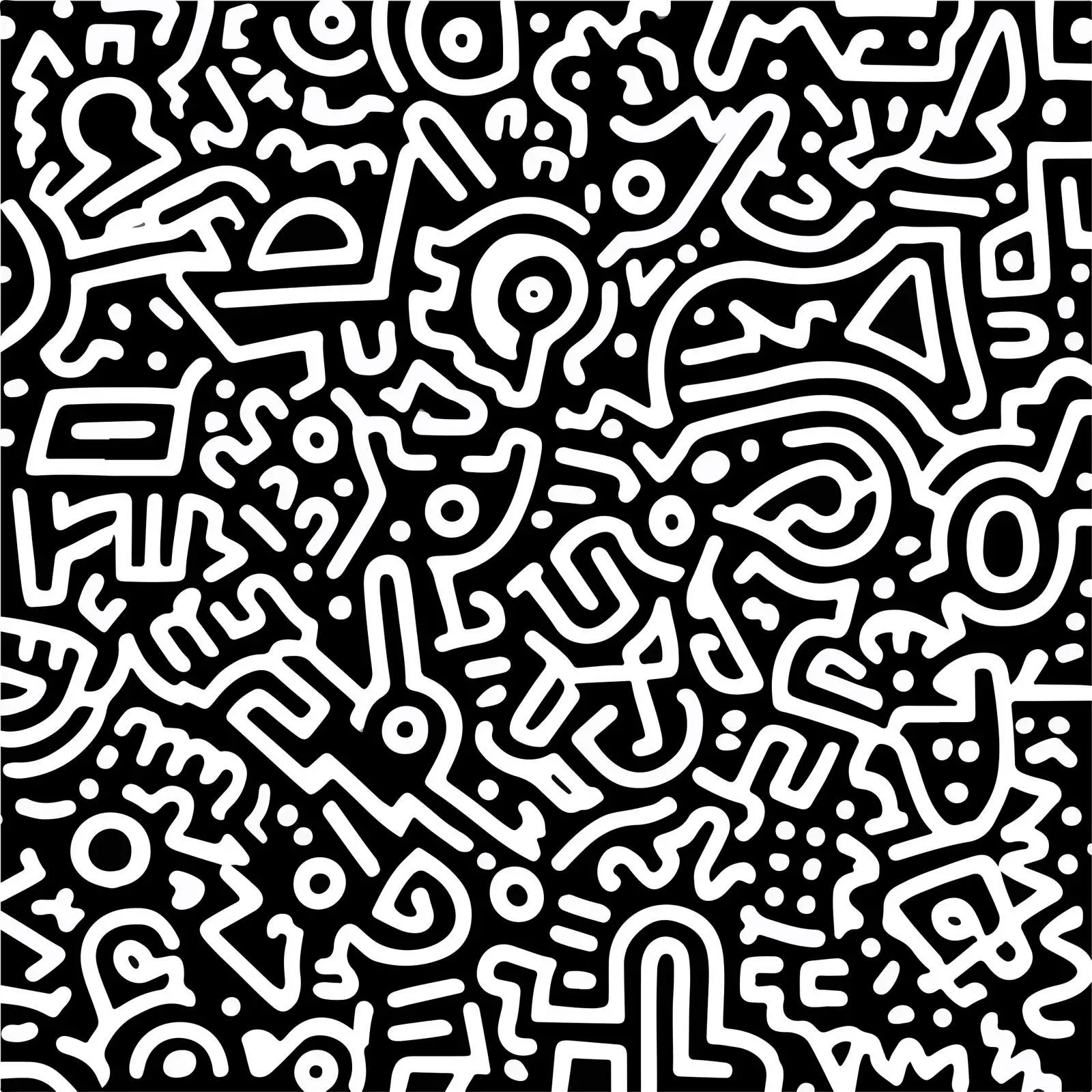 Abstract Maze Doodle Art — free download from Dotvec