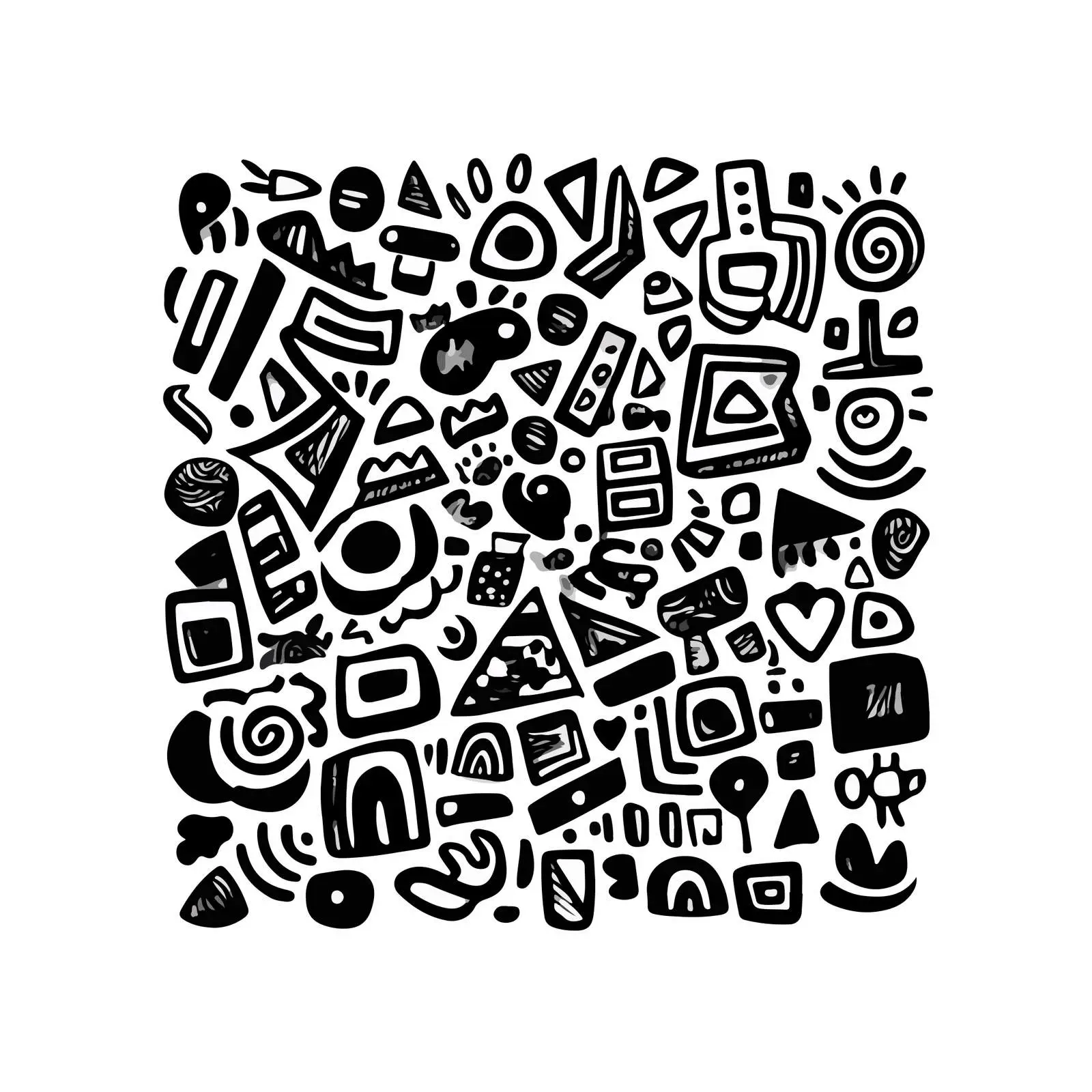 Geometric Doodle Line Art Icons — free download from Dotvec