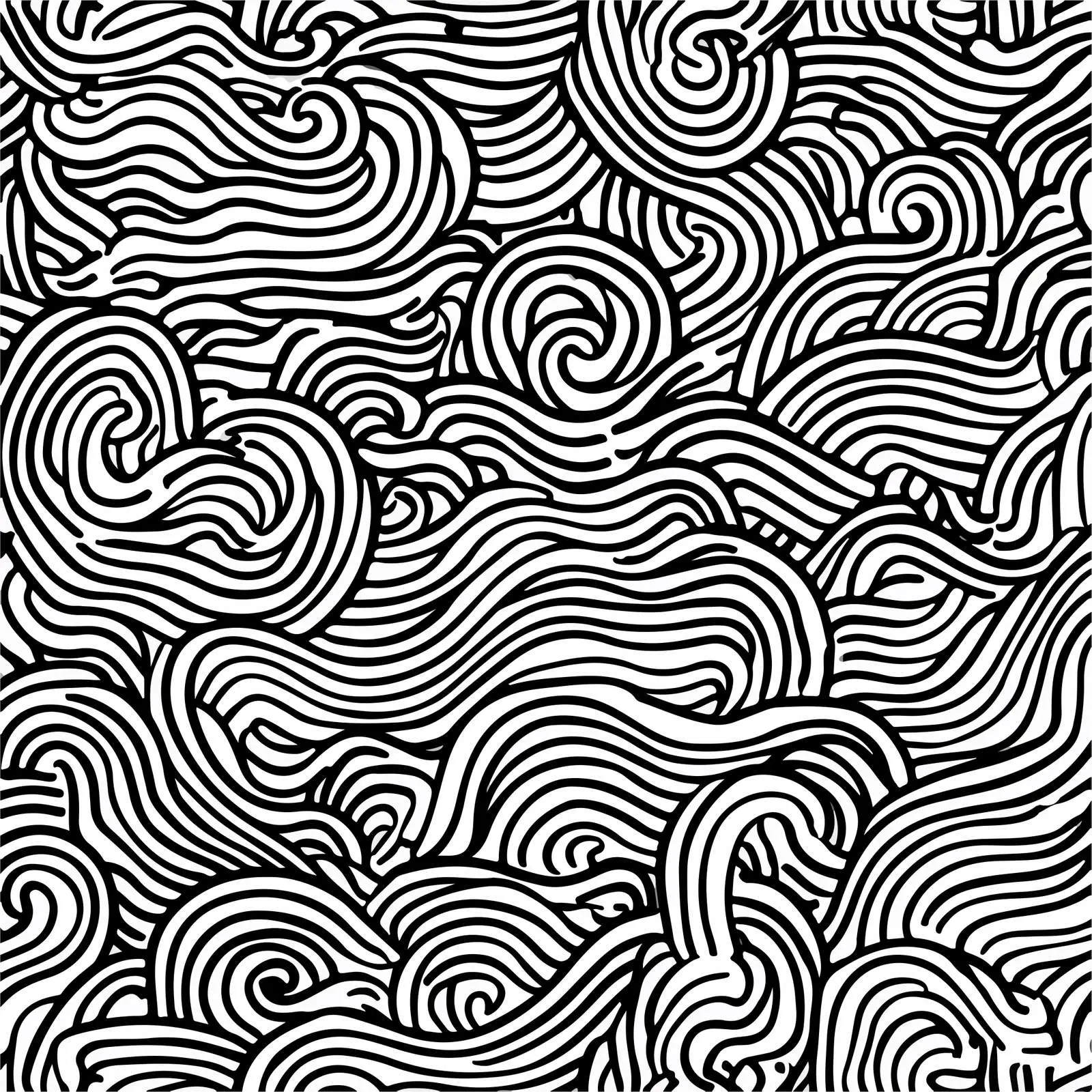 Abstract Squiggle Line Art — free download from Dotvec