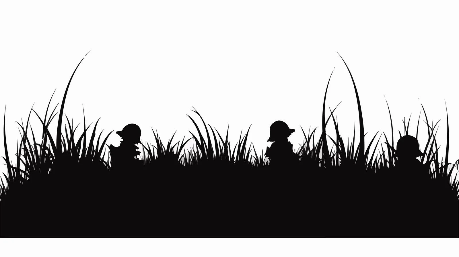 Spooky Halloween Grass Border Silhouette — free download from Dotvec