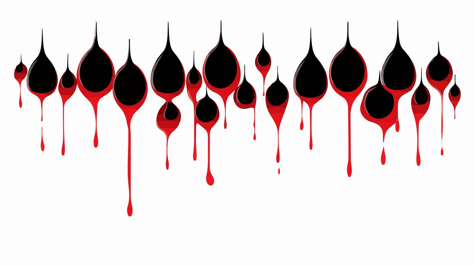 Spooky Black Ink Drops Vector Illustration — free download from Dotvec