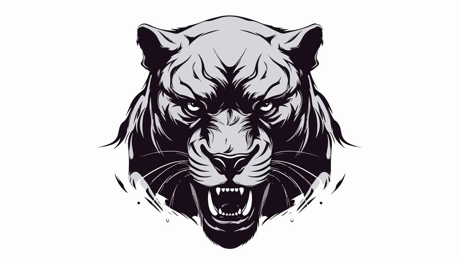 Detailed Black Panther Sketch Illustration — free download from Dotvec