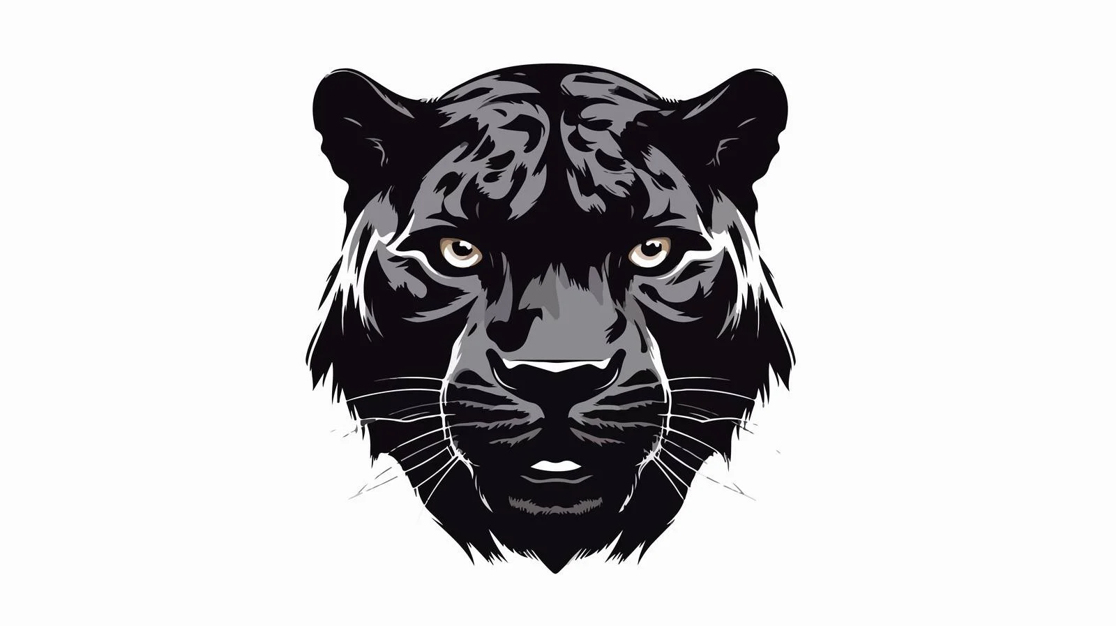 Hand-Drawn Black Panther Portrait Vector Illustration — free download from Dotvec
