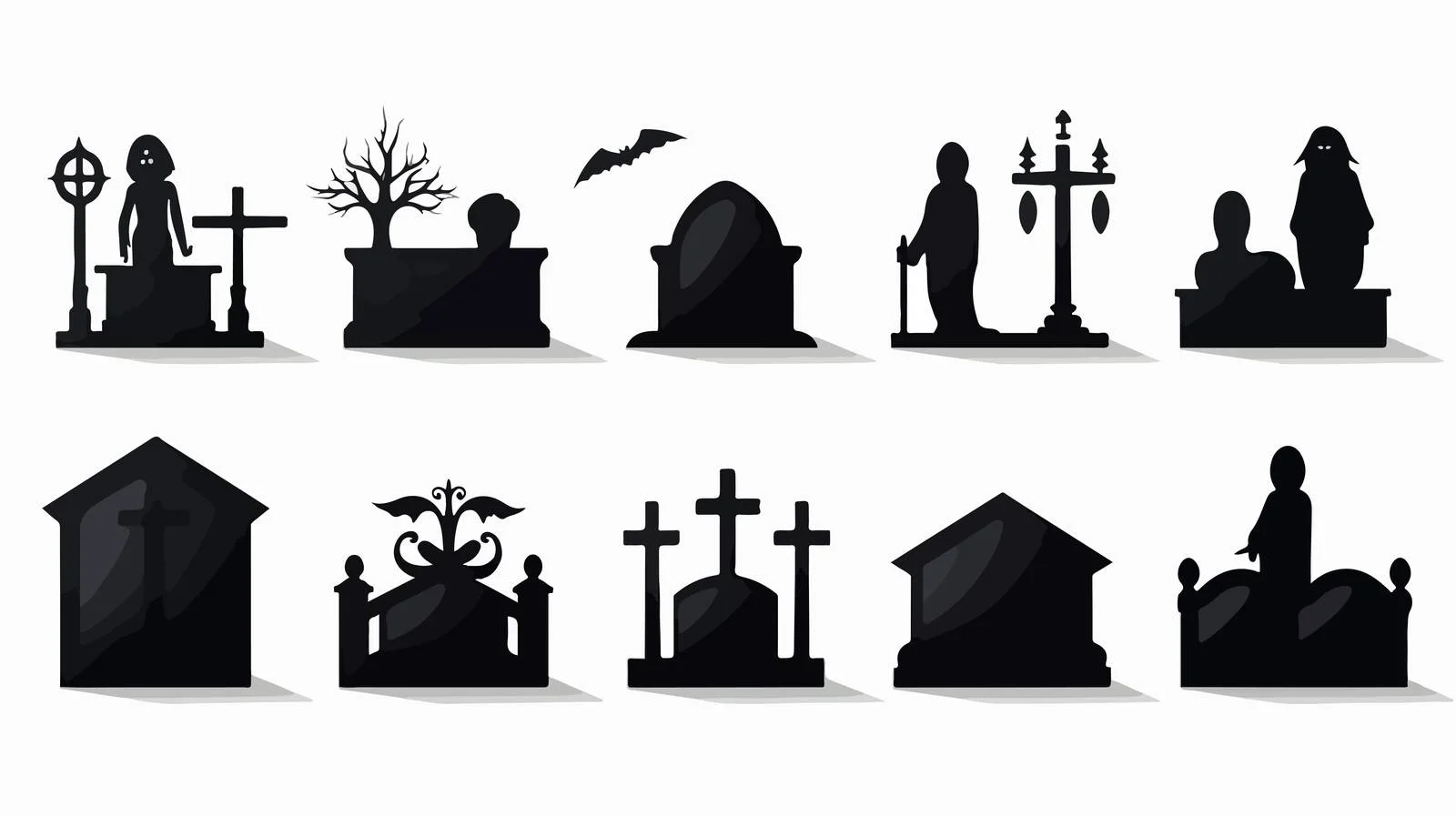 Halloween Grave Icon Set — free download from Dotvec