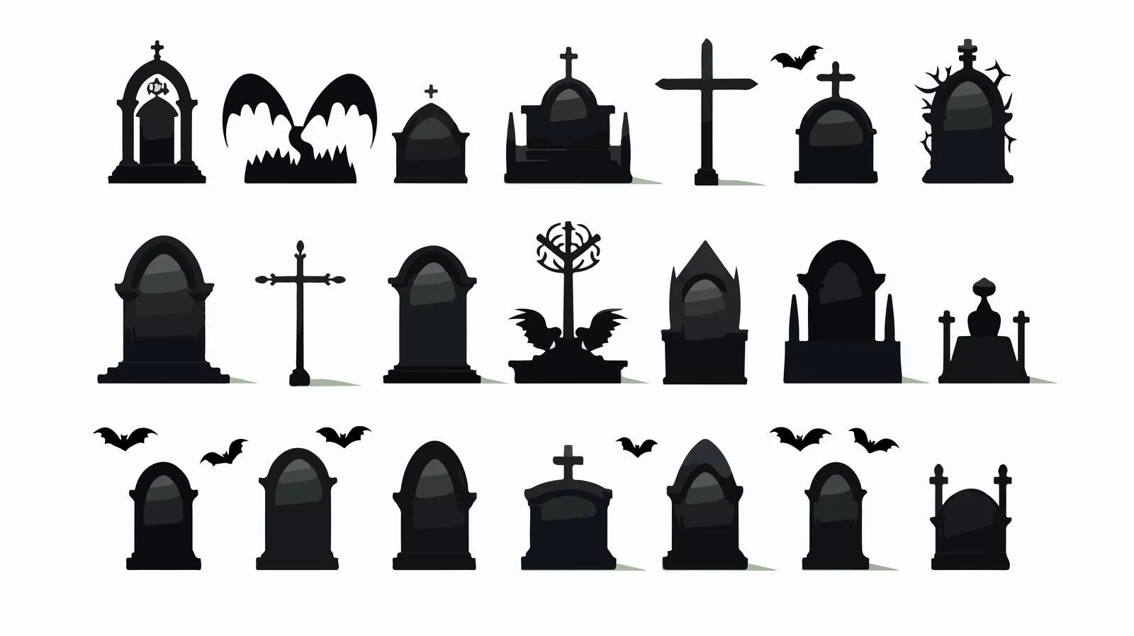 Halloween Grave Icon Set — free download from Dotvec