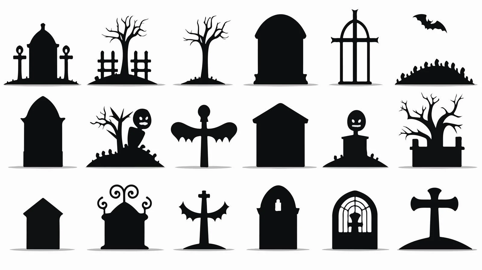 Halloween Grave Icon Set — free download from Dotvec