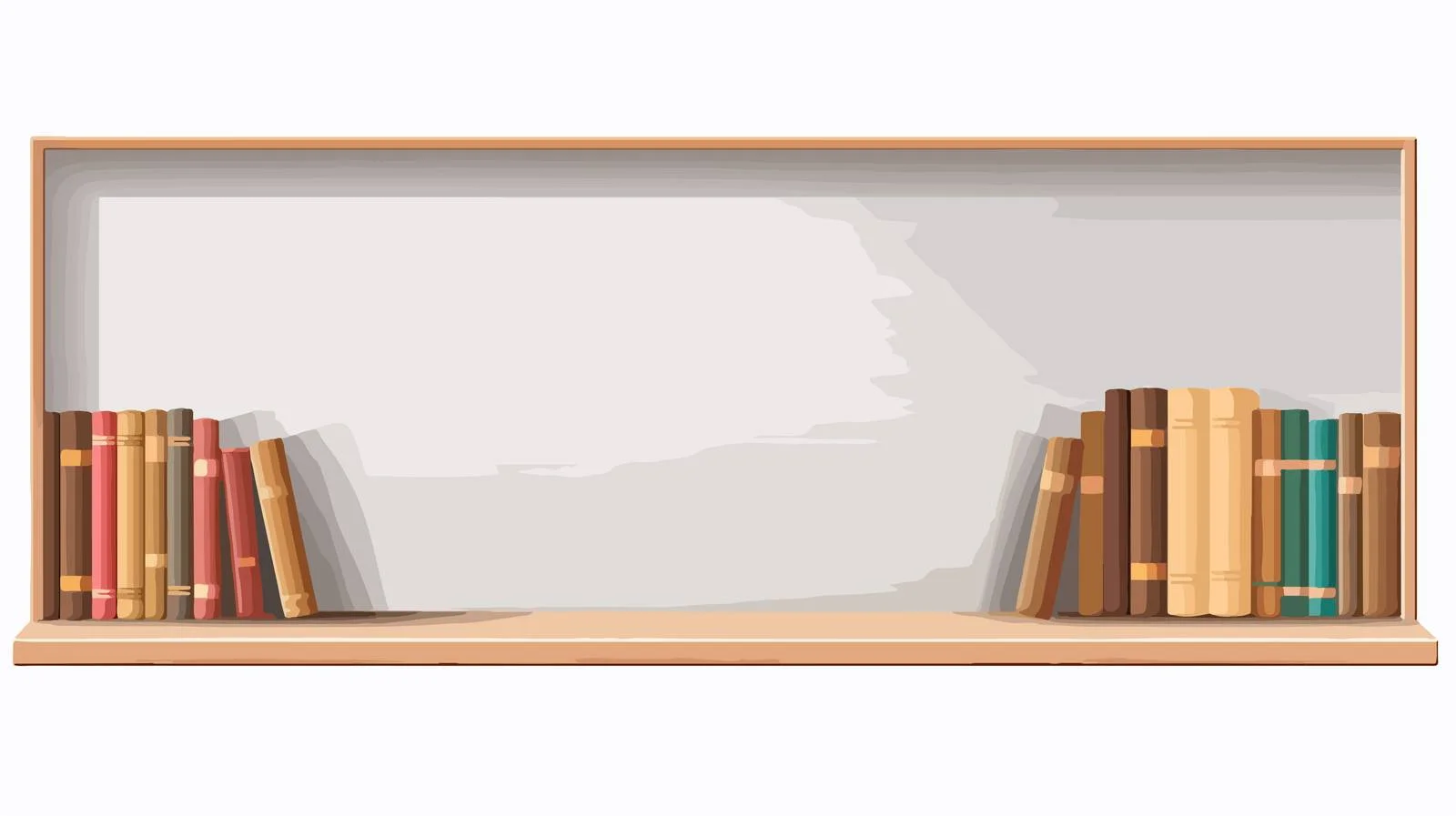 Blank Book Cover on Bookshelf Design — free download from Dotvec