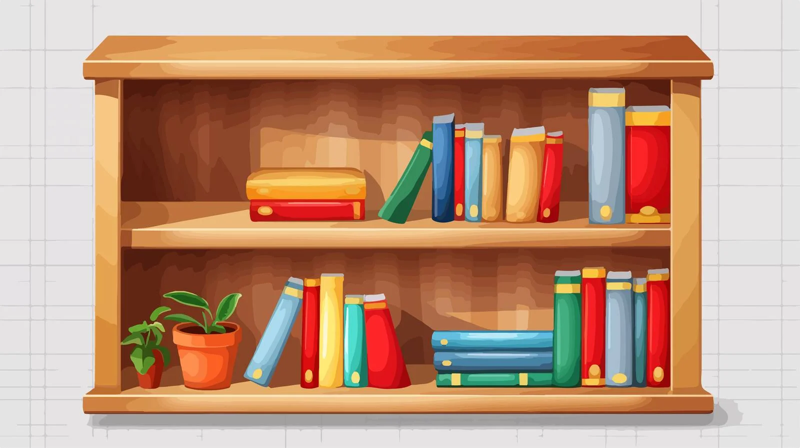 Book Cover on Bookshelf — free download from Dotvec