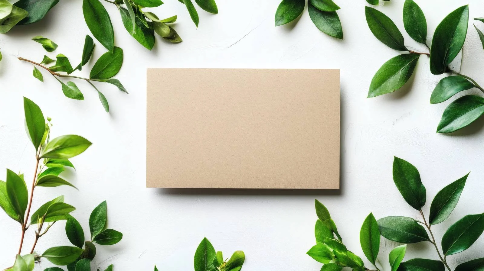 Minimalist card with potted green plants — free download from Dotvec