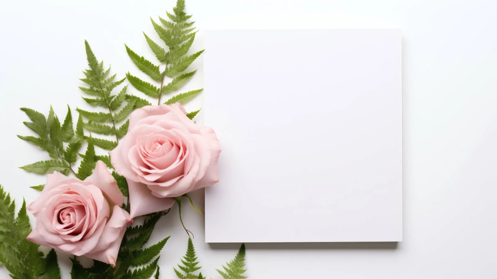 Elegant Floral Blank Card on White Background — free download from Dotvec