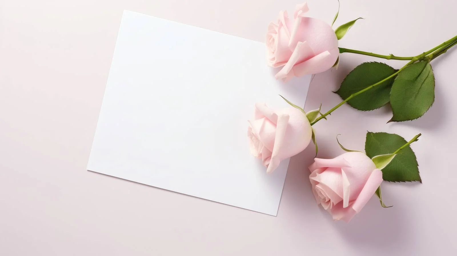 Elegant Blank Cards and Rose Flowers — free download from Dotvec